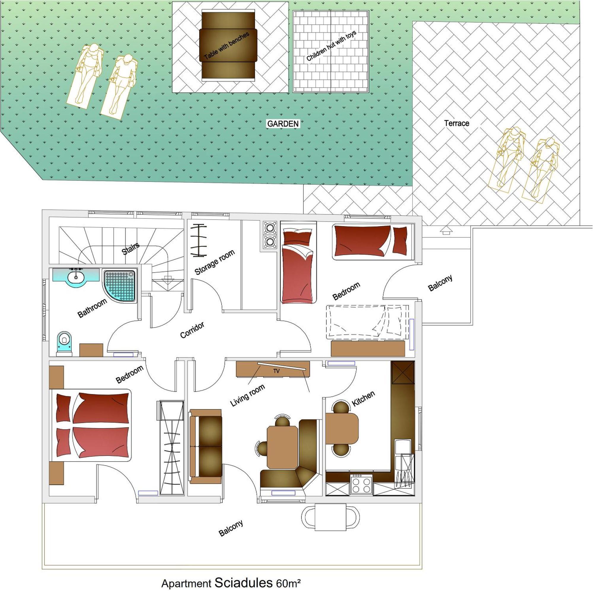 Apartment Sciadules 오르띠세이 외부 사진